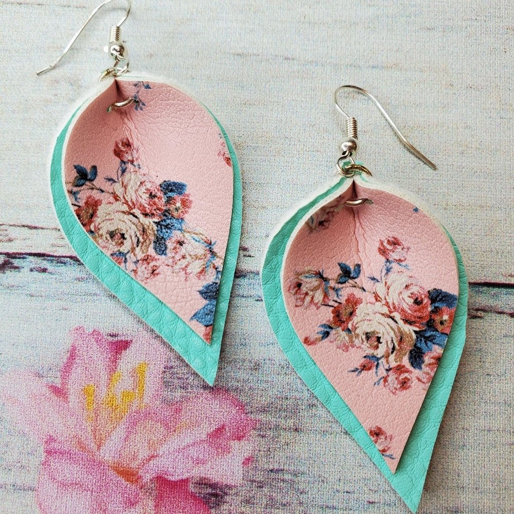 3/$15 Faux Leather Earrings